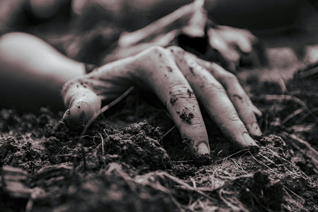 Hand in soil